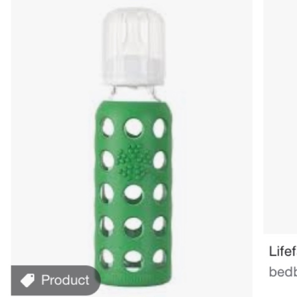 LIFEFACTORY BABY GLASS BOTTLE, GRASS GREEN…